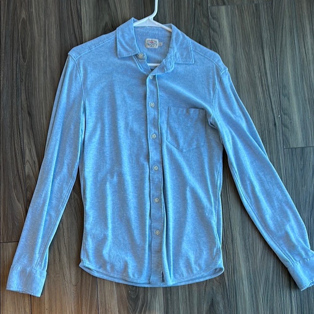 Faherty Light Blue Long-Sleeve Button-Down Shirt